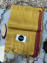 Indupriyaa Yellow Marun Border Handloom Tissue Cotton Saree